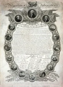 Facsimile of the Declaration of Independence Print (1776)