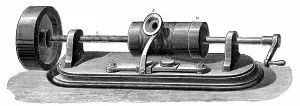 Gravure Engraving Art Prints: First model of Edison's Phonograph (c)