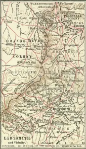 Physical Geography Maps Online Prints: Map of Ladysmith, c.1900 (engraving)