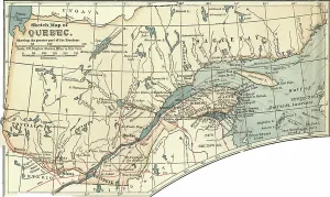 Physical Geography Images Prints: Map of Quebec, c.1900 (engraving)