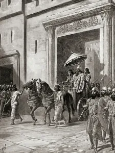 Ancient Mesopotamia History Prints: The recognition of Esarhaddon as king in Ninevah