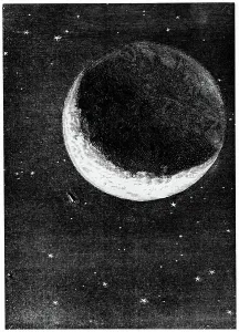 Parisian Fine Art Prints: Space capsule dwarfed by the disc of the Moon