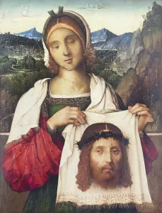 Crown Of Thorns Symbolism Prints: Veronica (oil on panel)