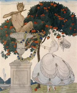 Temptation, (pen and ink and watercolour on paper) Temptation, (pen and ink and watercolour on paper)