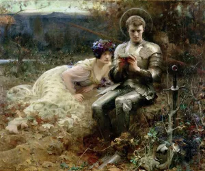 The Temptation of Sir Percival, 1894 (oil on canvas) The Temptation of Sir Percival, 1894 (oil on canvas)