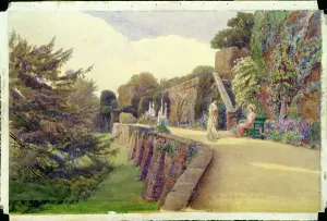 The Terrace at Berkeley Castle, Gloucestershire, 1887 (w/c on paper) The Terrace at Berkeley Castle, Gloucestershire, 1887 (w/c on paper)
