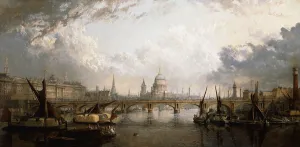 The Thames from Hungerford Bridge, 1871 (oil on canvas) The Thames from Hungerford Bridge, 1871 (oil on canvas)