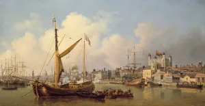 The Thames and the Tower of London supposedly on the Kings Birthday, 1771 (oil The Thames and the Tower of London supposedly on the Kings Birthday, 1771 (oil