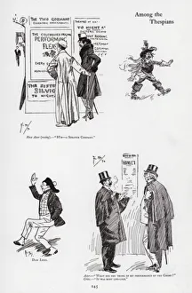 Among the Thespians: theatrical caricatures (engraving) Among the Thespians: theatrical caricatures (engraving)