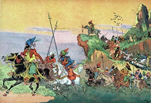 Ali Baba And The Forty Thieves Collection: The forty thieves Illustration by Albert Robida for Ali Baba