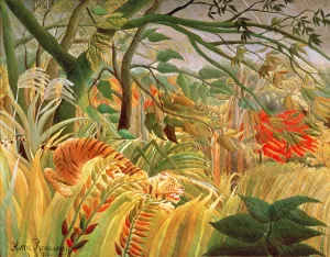 artists/henri jf 1844 1910 rousseau/tiger tropical storm surprised