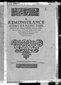 Title Page for A Remonstrance concerning the present troubles from the meeting of Title Page for A Remonstrance concerning the present troubles from the meeting of