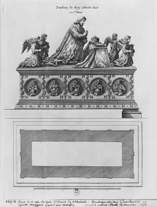 Tomb of Charles VIII at the Basilica Saint-Denis (etching) Tomb of Charles VIII at the Basilica Saint-Denis (etching)