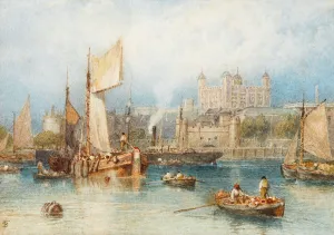 The Tower of London from the Thames (w/c on paper) The Tower of London from the Thames (w/c on paper)