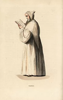 Abbot Tiron Collection: Trappist monk reading a Bible, Order of Cistercians of the Strict Observance, Trappiste