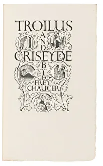 Troilus and Criseyde by Geoffrey Chaucer, 1927 (wood engraving on vellum) Troilus and Criseyde by Geoffrey Chaucer, 1927 (wood engraving on vellum)
