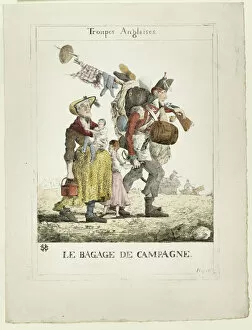Children Collection: Troupes anglaises: le bagage de campagne, 1815 (hand-coloured etching)