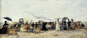 Trouville, Beach Scene; Trouville Scene de Plage, 1879 (oil on cradled panel) Trouville, Beach Scene; Trouville Scene de Plage, 1879 (oil on cradled panel)