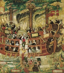 Typus Religionis, Allegory of the Society of Jesus, detail of the central Typus Religionis, Allegory of the Society of Jesus, detail of the central
