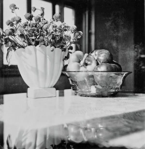 And Legumes Collection: Vase of flowers and bowl with peppers