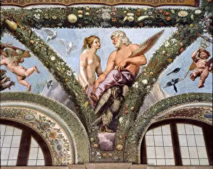 Amore E Psiche Collection: Venus and Jupiter, 1517-18 (fresco)