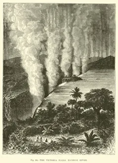 The Victoria Falls, Zambesi River (engraving) The Victoria Falls, Zambesi River (engraving)