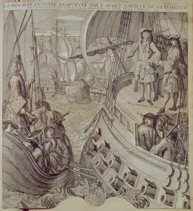 Victory of the Navy of Louis XIV (1638-1715) Against the English and Dutch Fleet in 1704 Victory of the Navy of Louis XIV (1638-1715) Against the English and Dutch Fleet in 1704