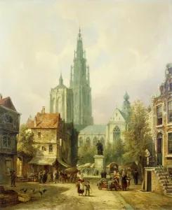 A View of Antwerp, 1870 (oil on canvas) A View of Antwerp, 1870 (oil on canvas)