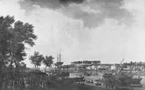 View of Bayonne seen from the avenue of Bouflers near the gate of Mousserole, 1761 View of Bayonne seen from the avenue of Bouflers near the gate of Mousserole, 1761