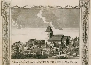 View of the Church of St Pancras in Middlesex, London (engraving) View of the Church of St Pancras in Middlesex, London (engraving)