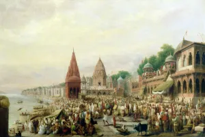 A View of Dasaswanadh Ghat, Benares, during the Dassera Festival A View of Dasaswanadh Ghat, Benares, during the Dassera Festival