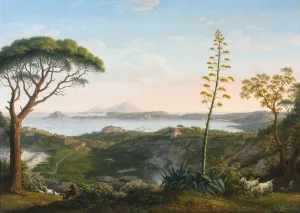 View of the Gulf of Pozzuoli from Solfatara, 1803 (oil on fabric) View of the Gulf of Pozzuoli from Solfatara, 1803 (oil on fabric)