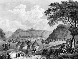 View of Kamalia village from Travels in the interior districts of Africa' View of Kamalia village from Travels in the interior districts of Africa'