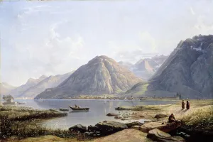 View of Lake Geneva with the Town of Villeneuve, 1836 (oil on canvas) View of Lake Geneva with the Town of Villeneuve, 1836 (oil on canvas)