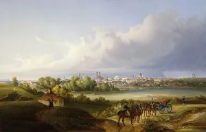 A View of Munich and the Isar River, 1838 (oil on canvas) A View of Munich and the Isar River, 1838 (oil on canvas)