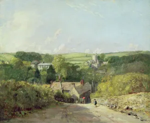 A View of Osmington Village with the Church and Vicarage, 1816 (oil on canvas) A View of Osmington Village with the Church and Vicarage, 1816 (oil on canvas)