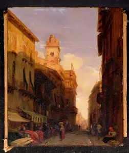 A View of Prince Maffei's Palace, Verona (oil on canvas) A View of Prince Maffei's Palace, Verona (oil on canvas)