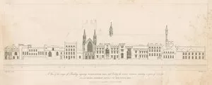 Adjoining Collection: A view of the range of building adjoining Westminster Hall and fronting the River Thames (engraving)