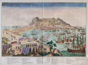 View of the Rock and Town of Gibraltar during the Siege of 1779 (coloured engraving) View of the Rock and Town of Gibraltar during the Siege of 1779 (coloured engraving)