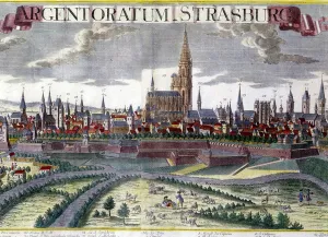 View of Strasbourg around 1770 with its cathedral View of Strasbourg around 1770 with its cathedral