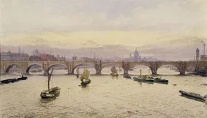 View of Waterloo Bridge from Hungerford Bridge, 1888 (w/c on paper) View of Waterloo Bridge from Hungerford Bridge, 1888 (w/c on paper)