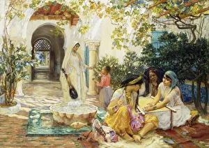 In a Village at El Biar, Algiers, (oil on canvas) In a Village at El Biar, Algiers, (oil on canvas)