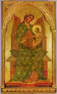 Virgin and Child in the central panel of a Polyptych, 1354 (tempera on panel) Virgin and Child in the central panel of a Polyptych, 1354 (tempera on panel)