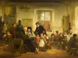 The Visit of the Patron and Patroness to the Village School, 1851 (oil on panel) The Visit of the Patron and Patroness to the Village School, 1851 (oil on panel)