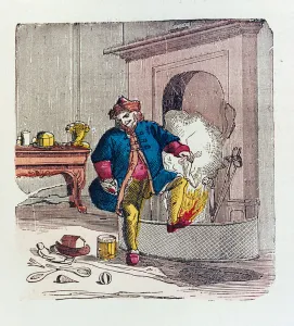 A Visit from St. Nicholas, 1840s (colour litho) (photo) A Visit from St. Nicholas, 1840s (colour litho) (photo)