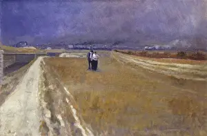Walk Beside Railway; Promenade a cote du Chemin de Fer, (oil on board) Walk Beside Railway; Promenade a cote du Chemin de Fer, (oil on board)