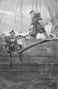 Walking the plank, engraved by Anderson (engraving) Walking the plank, engraved by Anderson (engraving)