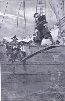 Walking the plank, from Howard Pyle's Book of Pirates published by Harper & Bros Walking the plank, from Howard Pyle's Book of Pirates published by Harper & Bros