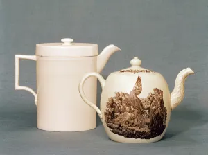 Wedgwood Queen's ware covered jug and teapot, 2nd half of 18th century (ceramic) Wedgwood Queen's ware covered jug and teapot, 2nd half of 18th century (ceramic)