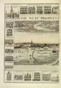 The West Prospect of the Town of Great Yarmouth in Norfolk, engraved by John Harris (fl The West Prospect of the Town of Great Yarmouth in Norfolk, engraved by John Harris (fl